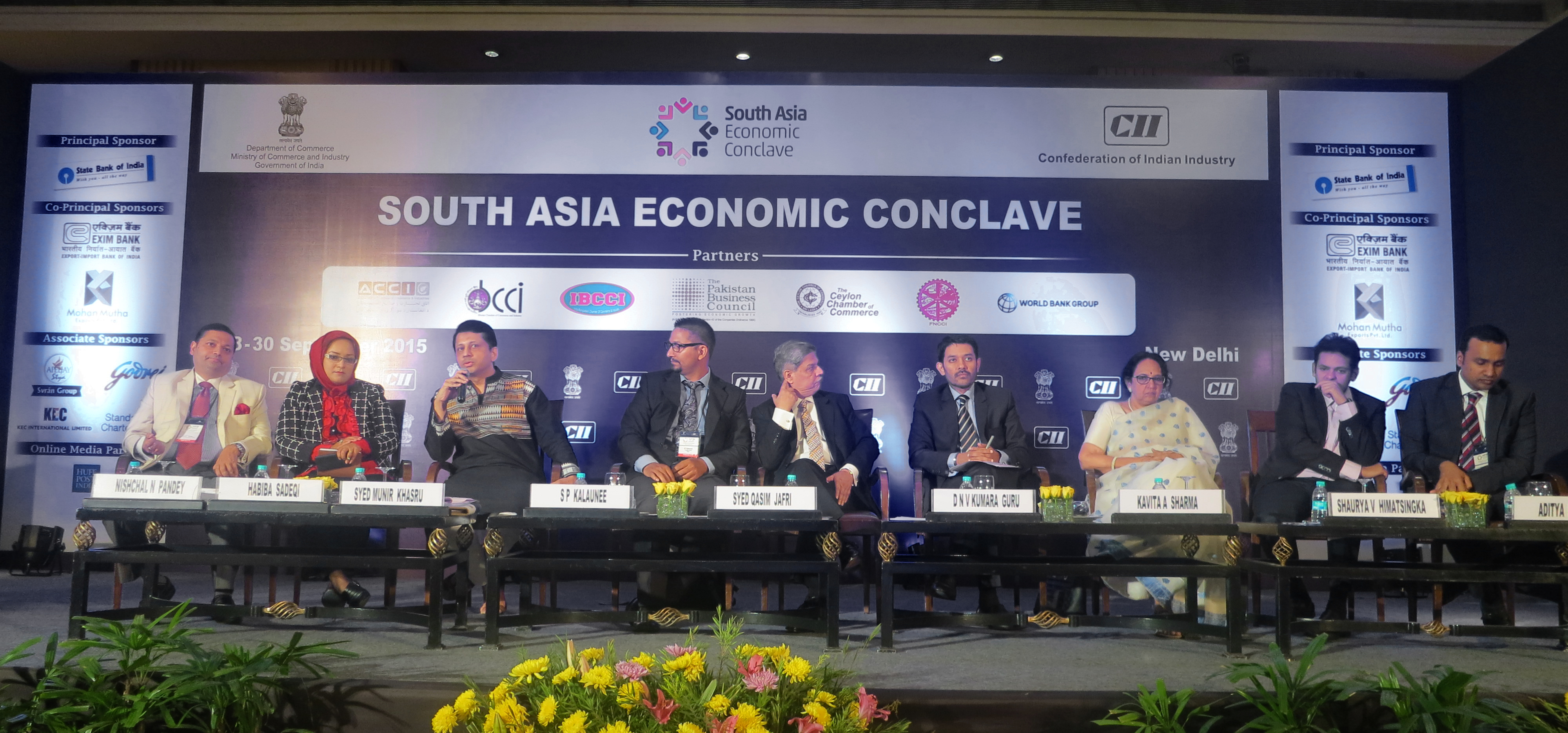 The South Asia Economic Conclave, September 28-30, 2015