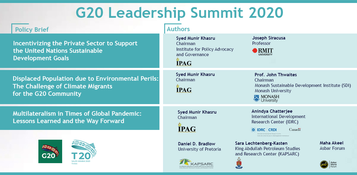 IPAG Policy Briefs for G20 Leadership Summit 2020