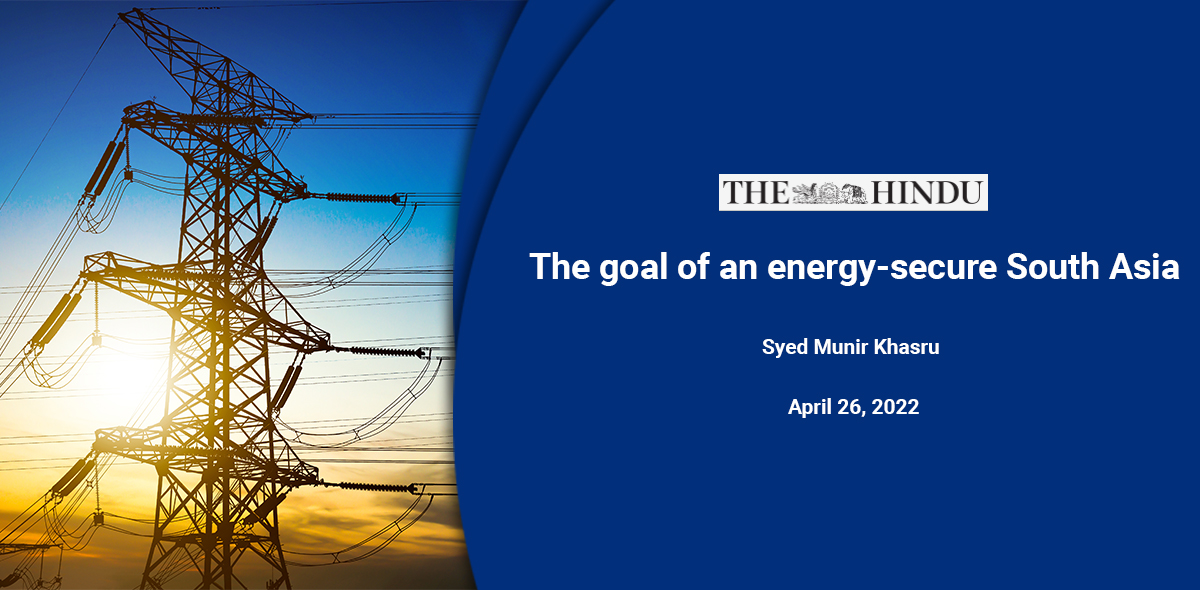 The goal of an energy-secure South Asia