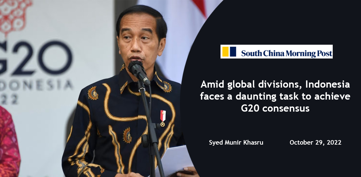 Amid global divisions, Indonesia faces a daunting task to achieve G20 consensus