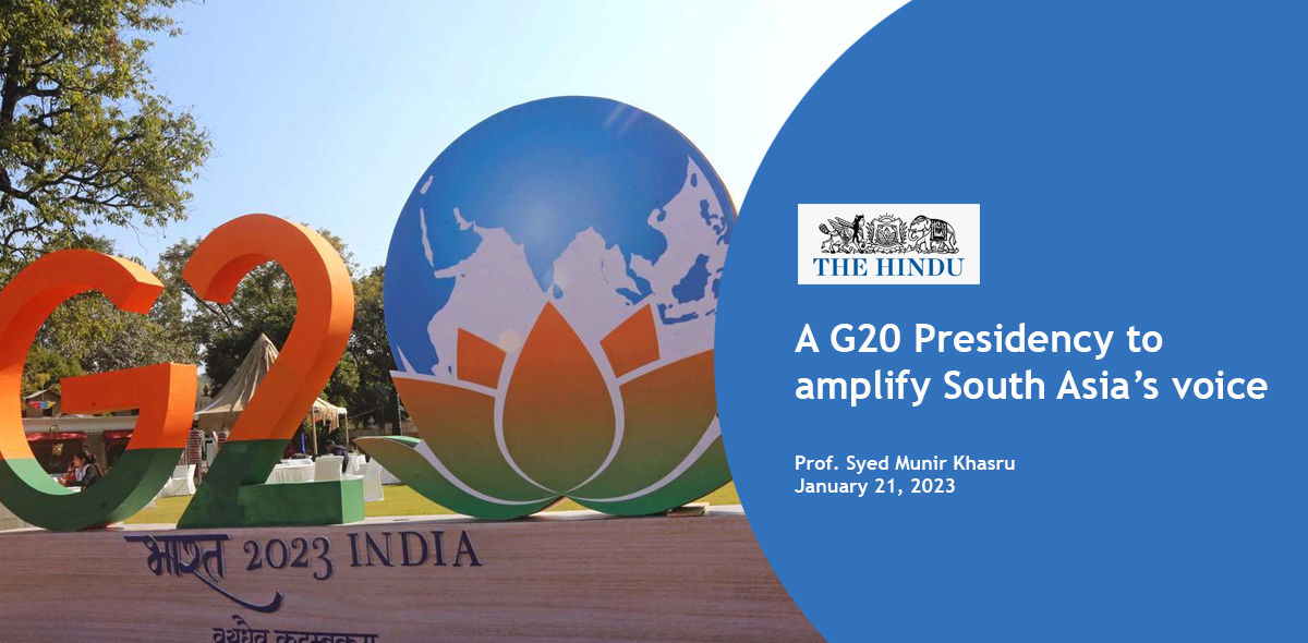 A G20 presidency to amplify South Asia’s voice