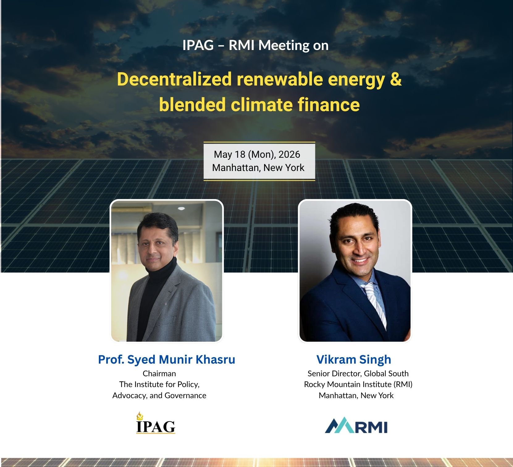 Decentralized renewable energy & blended climate finance